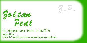 zoltan pedl business card